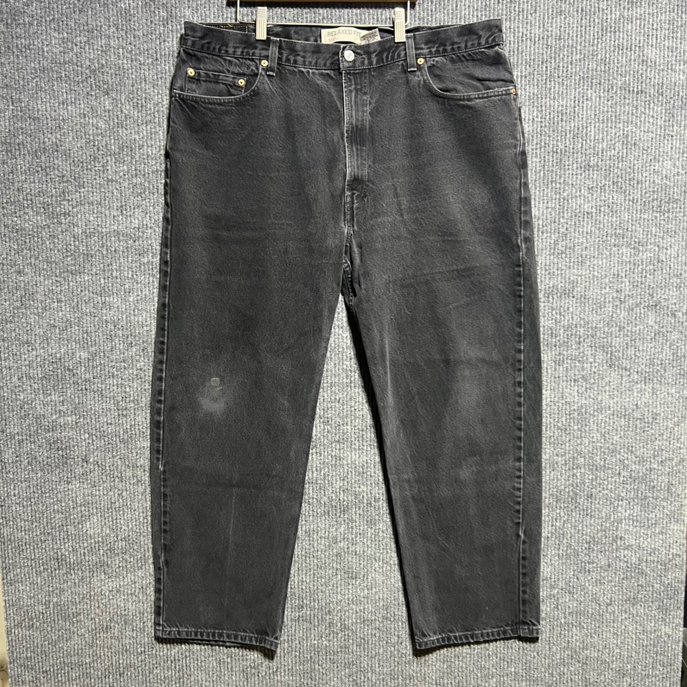 Vintage Levis 550 Relaxed Fit Jeans Men 42x30 Black Denim Tapered Leg Baggy Y2K
